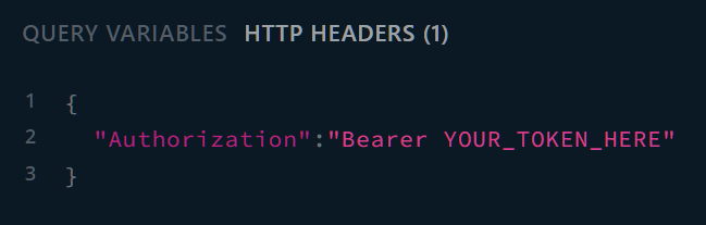 Authorization header configuration screenshot